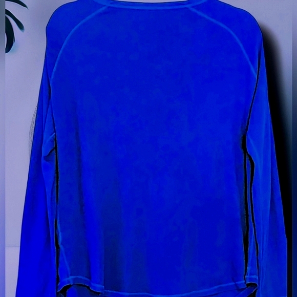 Aeropostale Henley Sweater w/ Aero Logo in Black Sequins in Royal Blue Size XL - Picture 3 of 8